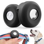 2 Pack PANZZDA Case for Airtag Dog Cat Collar Holder Pet Loop Air Tag Holder , GPS Tracking Finder , Protective Silicone Cover Compatible with Anti-Lost Locator Apple Airtags 2021 for Dogs and Cats