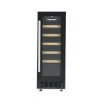 Cookology CWC301BK Freestanding Under Counter Fridge Cabinet 30cm Wine Cooler in Black - 20 Bottle & 60 Litre Capacity - 5 Sliding Shelves - Digital Temperature Control - Reversible Door
