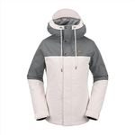 Volcom Women's Bolt Insulated Snowboard Ski Winter Hooded Jacket, Calcite S4, S