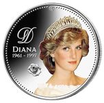 Aranyak Hobby™ Lady Diana 25th Anniversary 30g Silver Plated Souvenir Color Coin 2022