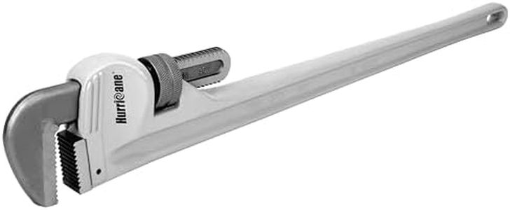 HURRICANE Aluminum Pipe Wrench, 36 Inch, Heavy Duty Adjustable Plumbing Tool, Steel Jaws, Lightweight Construction, 2-4.5 Inch Grip Range