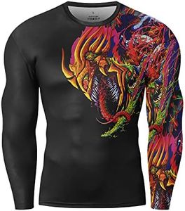 Cody Lundin Men's Compression Shirt T-Shirt with 3D Print Gym Tight Tops Long Sleeve Compression Shirt for Men, Style Ww, L