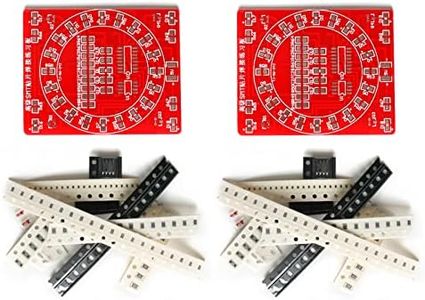 EC Buying 2Pcs SMT SMD Component Welding Practice Board Rectifiers CD4017 NE555 Soldering Skill Training Board Flowing Water Light Kit DIY Electronic Kit Mini Practice Board Easy SMD