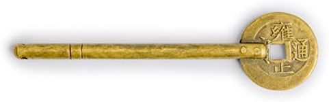 Hardware Philosophy "Coin" Brass Key Pins Hardware 4.2" - Set of 2