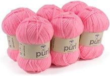 Purl 100g Premium Acrylic Yarn Baby Pink, Pack of 6