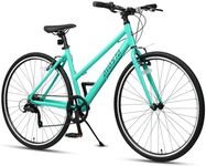 AVASTA Road Bike for Women Female Lightweight Step Through 700C Aluminum Alloy 15 Inch Frame City Commuter Comfort Lady Bicycle, 7-Speed Drivetrain, Color Mint Green