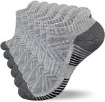 Lapulas Ankle Socks Thick Cushioned Trainer Socks Mens Sports Socks Cotton Running Socks Women Low Cut Breathable Athletic Sock (6 Pairs)