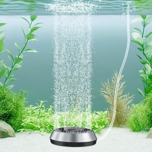 hygger Air Stone for Aquarium 3.5 Inch Fish Tank Bubble Kit Oxygen Diffuser with Air Tube, Check Valve Hydroponic Aeration Bubbler (Not Include Air Pump)