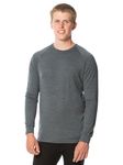 Brass Monkeys - 100% Pure Merino Wool - Long Sleeve Base Layer - New Zealand Made - Mens Thermal Top - Perfect for Outdoor Sports - Grey - Medium