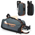 Boldfit Premium Gym Bag for Men & Women, Waterproof & Organized Duffle Bag with Adjustable Shoulder Strap, Gym Bag with Shoe Compartment, 33L Sports Duffel Bags for Women
