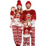 MUYOGRT Christmas Pajamas for Family, Matching Christmas Family Pajamas Set, Matching Christmas Pjs for Couples, Xmas Sleepwear Nightwear for Women Men Kids Baby (13, Mam)