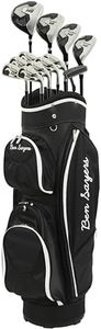 Ben Sayers M8 13-Piece Golf Package Set | Complete Ladies Set | Full 12 Clubs Graphite Shafts with Cart Bag | Driver, Woods, Hybrids, Irons, Wedges & Putter | Right Hand