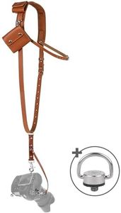 C Coiro Leather Camera Strap for One Camera - Professional Single Leather Harness Shoulder Strap with Sd Card Holder & Battery Holder, Quick Release Gear for DSLR/SLR, Tan