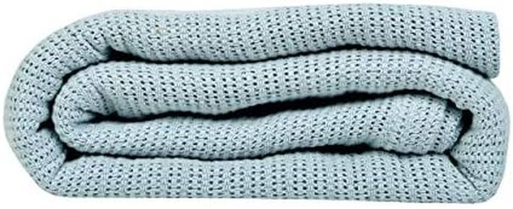 Linteum Textile Supply Leno Weave Ice Grey Blanket, Queen 100% Cotton, Lightweight, Warm, Extra-Fluffy, Premium and Durable Soft & Cozy Bed Blanket for Bed, Couch, Sofa Throw for All Season