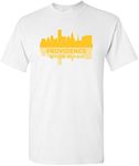 UGP Campus Apparel City, State Skyline - Hometown Pride, State Pride T Shirt, Providence Rhode Island White, X-Large