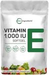 Micro Ingredients Vitamin E 1000 IU, 240 Softgels | Pure Vitamin E Oil Pills | Antioxidant Supplements for Skin, Face, & Immune Health | Non-GMO, Gluten Free