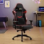 Green Soul® Monster Ultimate Series T | Multi-Functional Ergonomic Gaming & Office Chair | Premium Spandex & PU Leather Fabric | Adjustable Neck, Lumbar Pillow | 4D Adjustable Armrests (Black Red)