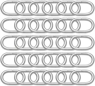 BIKICOCO 1'' Metal Oval Ring Buckle Loops Non Welded for Leather Purse Bags Handbag Straps, Silver - Pack of 30