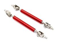 AUTO MT 2PCS JDM 3.94"-6.29" Adjust Splitter Rod Front Bumper Lip Splitter Strut Rod Tie Support Bars Universal for All CAR (10CM RED Splitter Rod)...