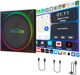 CarProKit 5IN1 Wireless CarPlay Android Auto Adapter, Android 13.0 AI Box for Apple iPhone, Car Screen Mirroring YouTube Netflix Adapter, QCM6225 8GB+128GB, for Cars with Original Wired CarPlay