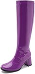 LIURUIJIA Purple Gogo Boots for Wom
