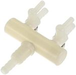 uxcell Plastic Aquarium 2 Outlet Ways Air Flow Control Distributor Lever Pump Valve White