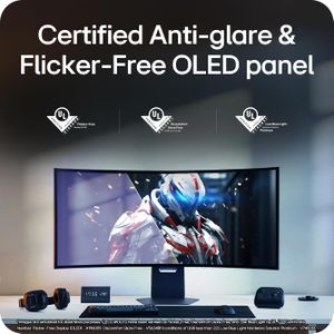 LG UltraGear 45" OLED Curved Gaming Monitor – 5K2K, 165-330Hz, HDR, FreeSync