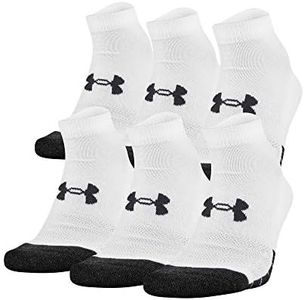 Under Armour Adult Performance Tech Low Cut Socks, Multipairs , White (6-Pairs) , Large