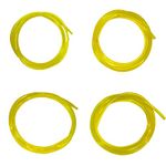 4 Sizes Premium Petrol Fuel Line Hose 5 Feet Long Hose for Poulan Craftman Chainsaws Lawn Mower String Trimmer Blowers Common Weedeater 2 Cycle Small Engines(Yellow 4Pcs)