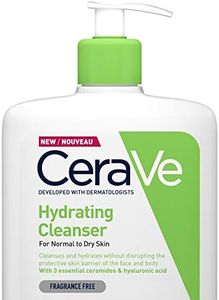CeraVe Moisturising Cleansing Lotion for Face and Body, Normal to Dry Skin, with Hyaluronic and 3 Essential Ceramides, 1 x 1 L