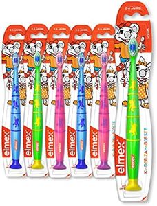 Lot de 6 brosses à dents Elmex pour enfant - Coloris assortis