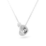 Treva 925 Silver Solitaire Ring with Zircon Heart Charm Chain Pendant | Silver Pendant with Chain For Women | Gifts for Women & Girls | With Certificate of Authenticity and 925 Stamp