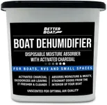 Moisture Absorber Boat Dehumidifier Moisture Absorbers Charcoal Smell Remover to Get Rid of Damp Smell & Humidity | No Refill for Basement, Closet, Home, RV or Boating Unscented Fragrance Free