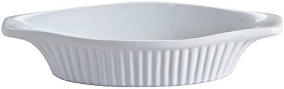 Mason Cash Classic Collection Stoneware Gratin Dish, 22.6 x 10.5x 4.4cms, White 28422