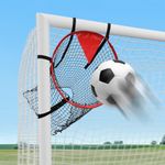 Portable Soccer Target Net, Top Bins Soccer Goals Trainer, Equipment for Shootings Accuracy Training with Adjustable Straps Durable Design - Extra-Long Straps, 2PCS