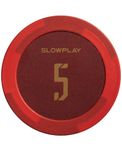 SLOWPLAY Godel Clay Poker Chips, 14 Grams Heavyweight Clay Composite, 40mm Large Chips in Bulk, Pack of 50 with Denomination of 5