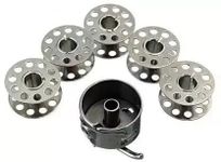 5 Bobbins 1 Bobbin case for Hand Sewing Machines