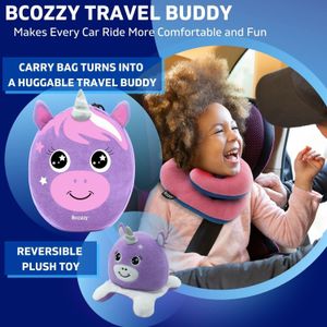 BCOZZY Kids Travel Pillow, Small – Purple Neck Support Cushion