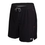 Saxx Men's Underwear - OH Buoy 2N1 Volley 7" with Built-in Pouch Support - Shorts for Men Black