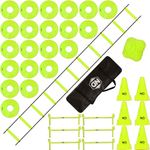 ND Sports Agility Speed Ladder & Cones Football Training Equipment for Kids & Adults Kit Agility Training Footwork Drills | Hurdles Goalkeeper Training Equipment