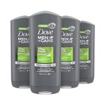 Dove Men + Care Body and Face Wash for hydrated skin Extra Fresh Shower Gel with Micro Moisture technology 1600 ml (Pack of 4)