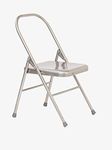 Yogamatters Yoga Chair - Metal With Front Bar | Foldable Iyengar Yoga Prop | Yoga Accessories & Equipment