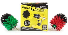 Cleaning Supplies - Drill Brush - Medium and Stiff Bristle MINI Spin Brush Kit - Kitchen Accessories - Clean and Scrub Counters, Stove, Oven, Sink, Flooring - Deck Brush - Algae, Mold, Mildew, Moss