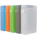 ibasenice Hard Drive Disk Protective Box Shockproof Anti- Static Plastic Hard Disk Storage Case Protector Hard Drive Cases 3. 5inch 5pcs- Mixed Colors