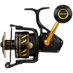 Penn Slammer IV Saltwater Spinning Reel - Full Metal, Heavy Duty Spin, Jigging or Lure Fishing Reel - Boat, Shore, Kayak, Black gold, 8500