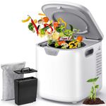 4L Electric Composter for Kitchen, Indoor Food Waste Composter Bin,Odorless with 2 Carbon Filters,Kitchen Composter with Auto-Cleaning/3 Modes/Low-Noise,90% Reduction Food Scrap Recycler