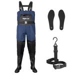 Night Cat Fishing Waders Waterpoof for Men Women Hunting Chest Waders With Boots Breathable Dark Blue UK 9