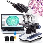 AmScope - 40X-2500X LED Digital Binocular Compound Microscope with 3D Stage + 5MP USB Camera