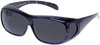 Cancer Council Uni-Sex Jervis Fitovers Navy Tort Rectangle Sunglasses