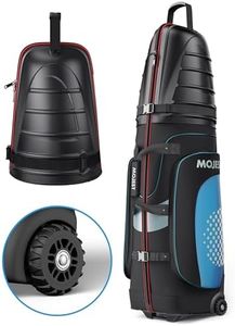 Golf Travel Bags for Airlines with Wheels, Hard Case Top and 1680D Heavy Duty Oxford Protect Golf Clubs, Lightweight and Easy to Maneuver, Black, Gray, and Blue